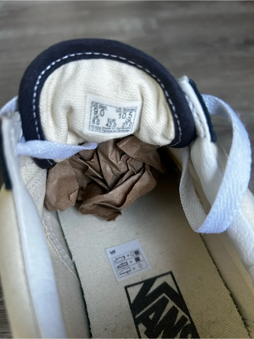 Vans Classic Low-Top Canvas Skate Sneakers - Navy and White